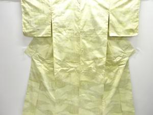 霞模様織出し手織り節紬着物